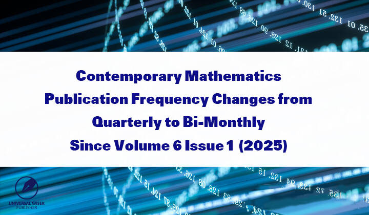 Contemporary Mathematics Changes Publication Frequency from Quarterly to Bi-Monthly